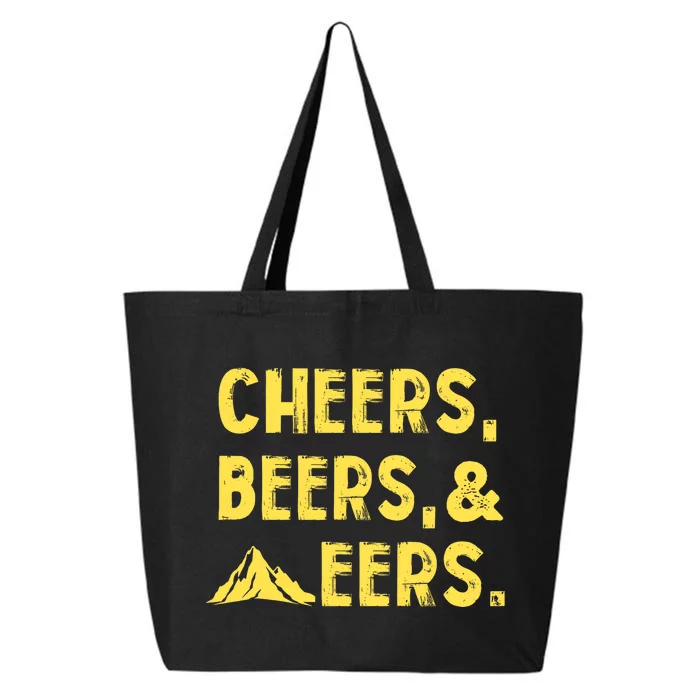 Cheers Beers And Mountaineers West Virginia 25L Jumbo Tote