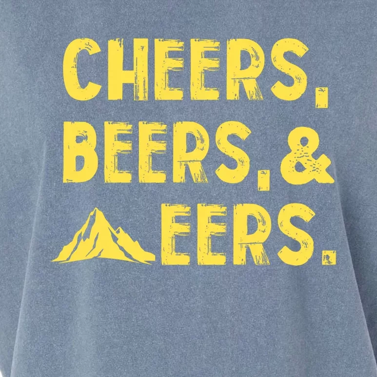 Cheers Beers And Mountaineers West Virginia Garment-Dyed Women's Muscle Tee