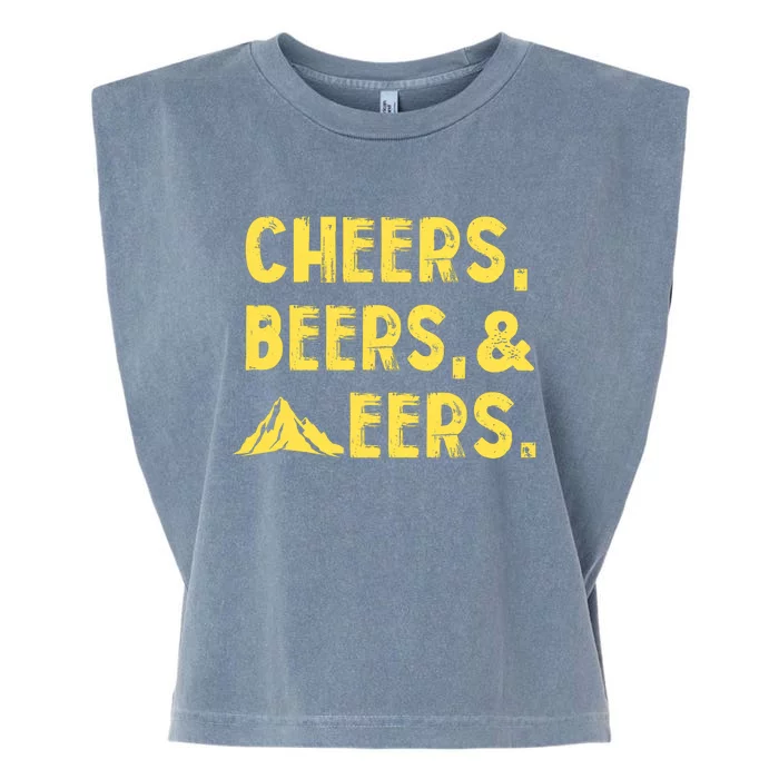 Cheers Beers And Mountaineers West Virginia Garment-Dyed Women's Muscle Tee