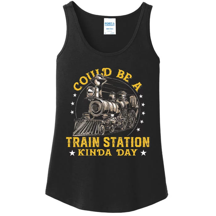 Could Be A Train Station Kinda Day Ladies Essential Tank