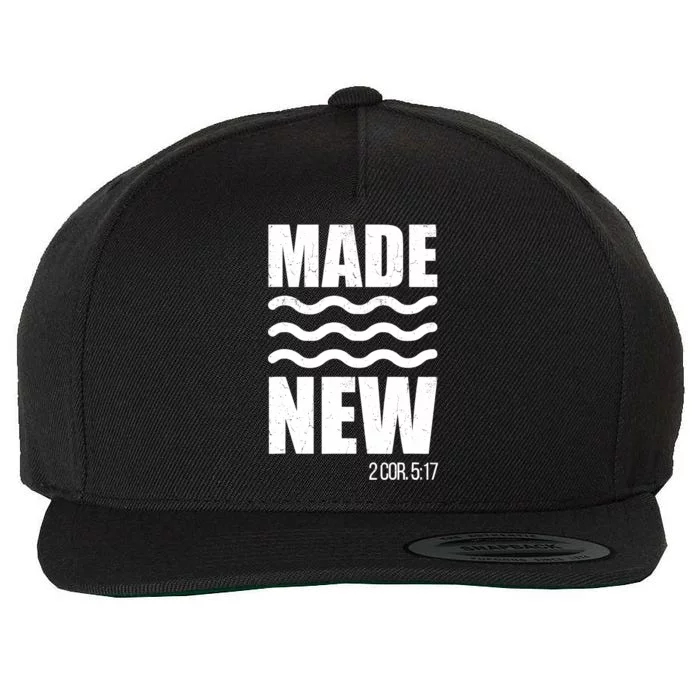 Christian Baptism Adult Christian Bible Verse Made New Wool Snapback Cap