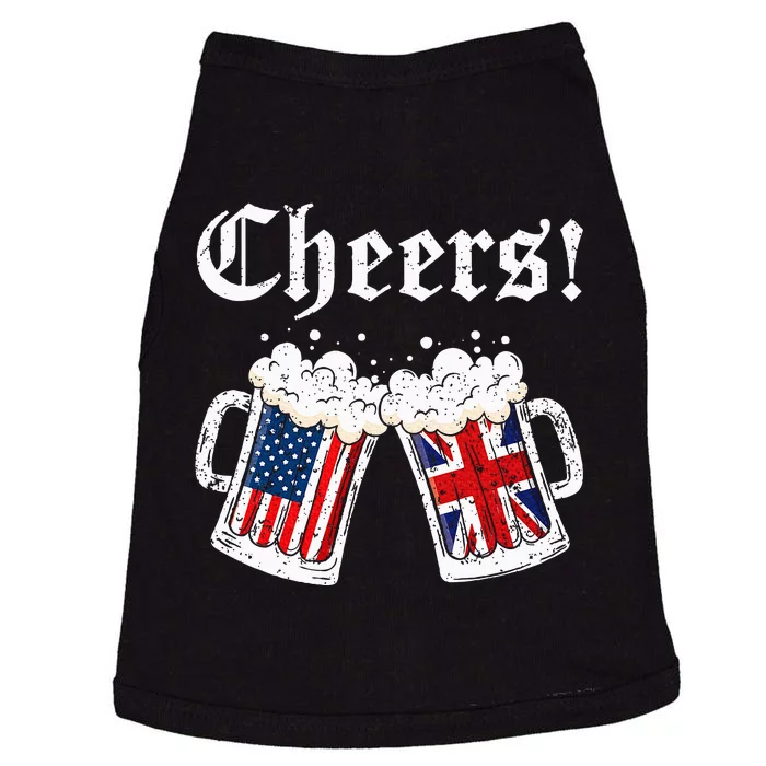 Cheers British American Flag Beer Mug Cheers Doggie Tank