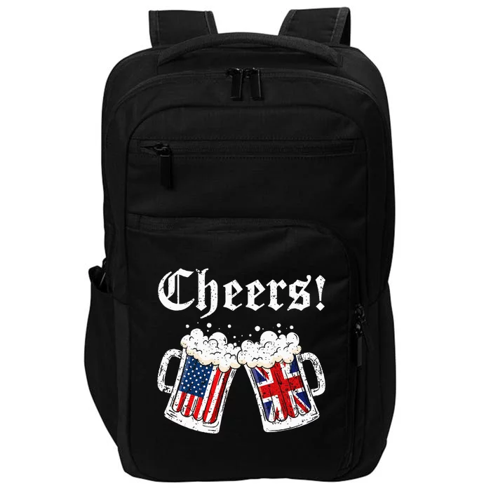 Cheers British American Flag Beer Mug Cheers Impact Tech Backpack