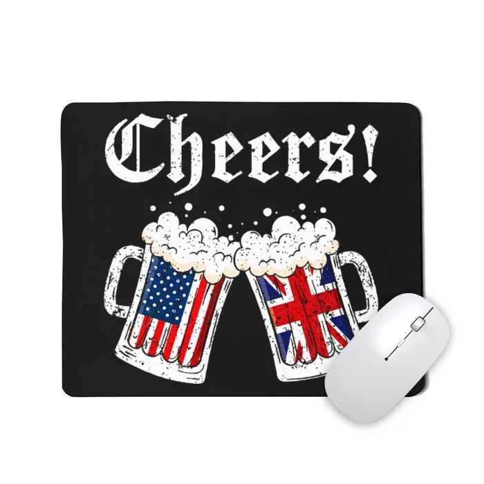 Cheers British American Flag Beer Mug Cheers Mousepad