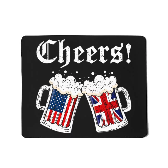 Cheers British American Flag Beer Mug Cheers Mousepad