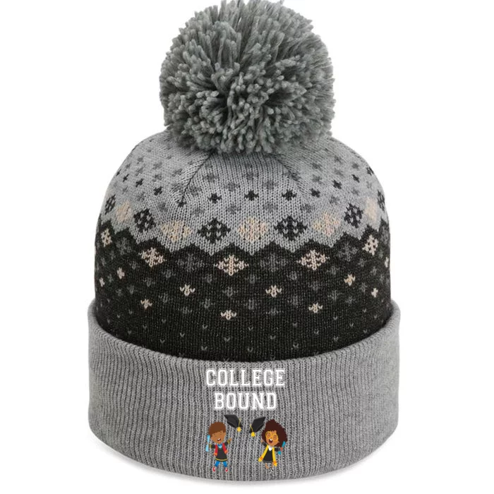 College Bound African American Black Gift The Baniff Cuffed Pom Beanie