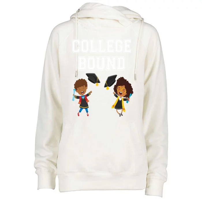 College Bound African American Black Gift Womens Funnel Neck Pullover Hood