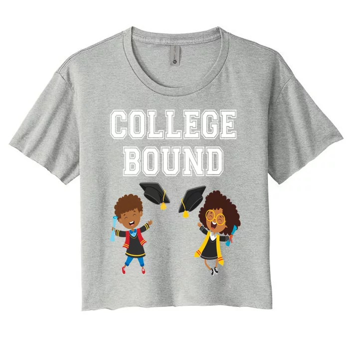 College Bound African American Black Gift Women's Crop Top Tee