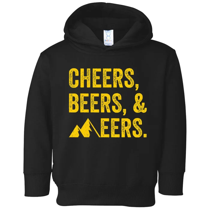 Cheers Beers And Mountaineers West Virginia Toddler Hoodie