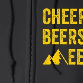 Cheers Beers And Mountaineers West Virginia Full Zip Hoodie