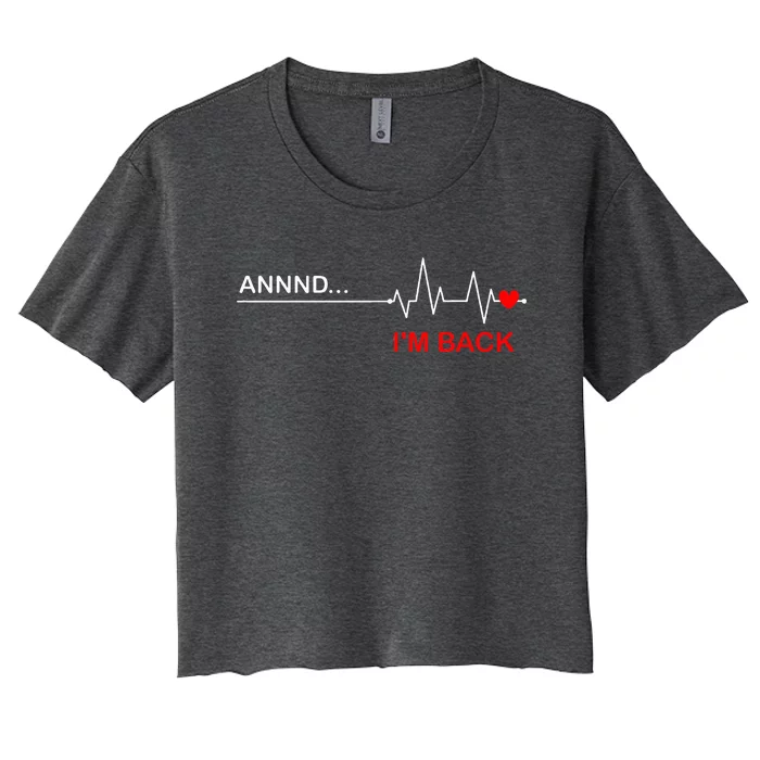 Coronary Bypass Artery Open Heart Diseases Surgery Women's Crop Top Tee