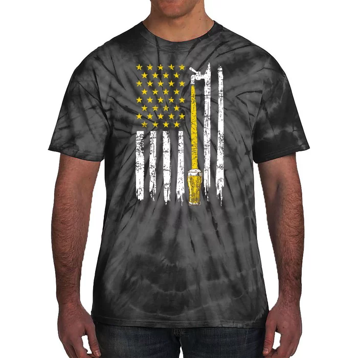 Craft Beer American Flag USA 4th Of July Brewery America Tie-Dye T-Shirt