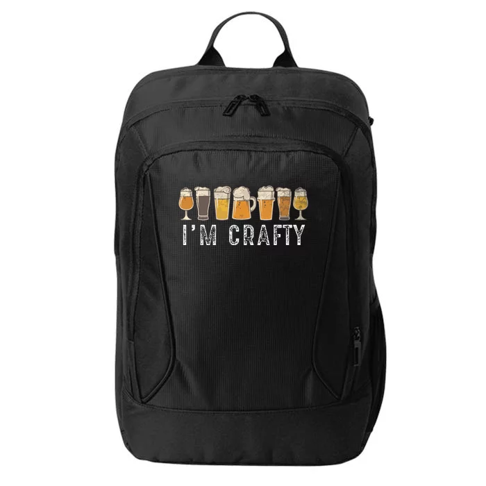 Craft Beer Art I'm Crafty Home Brew Beer Vintage City Backpack