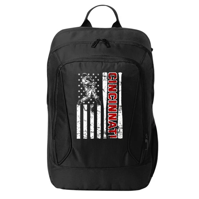 Cincinnati Baseball American Flag City Backpack