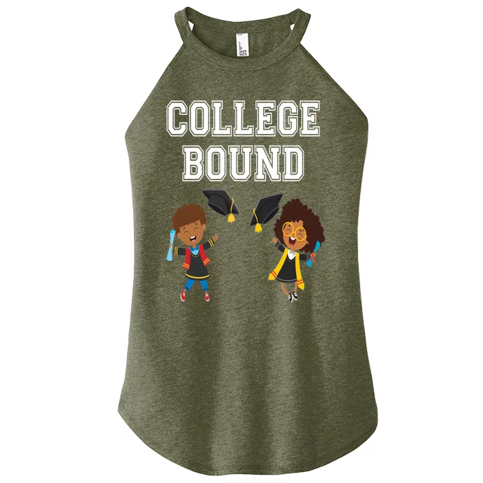 College Bound African American Black Funny Gift Women’s Perfect Tri Rocker Tank