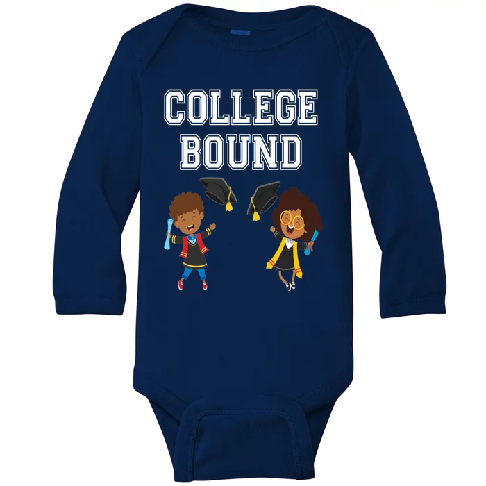 College Bound African American Black Funny Gift Baby Long Sleeve Bodysuit