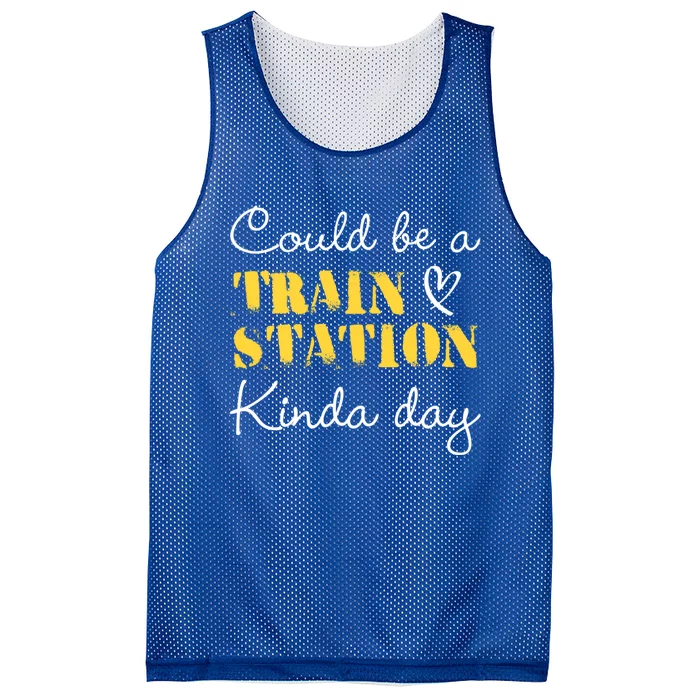 Could Be A Train Station Kinda Day Mesh Reversible Basketball Jersey Tank