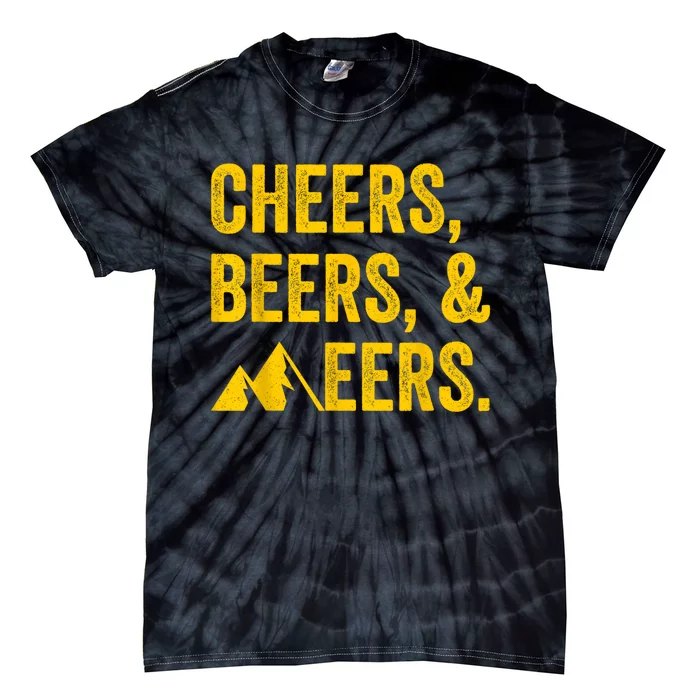 Cheers Beers And Mountaineers West Virginia Tie-Dye T-Shirt