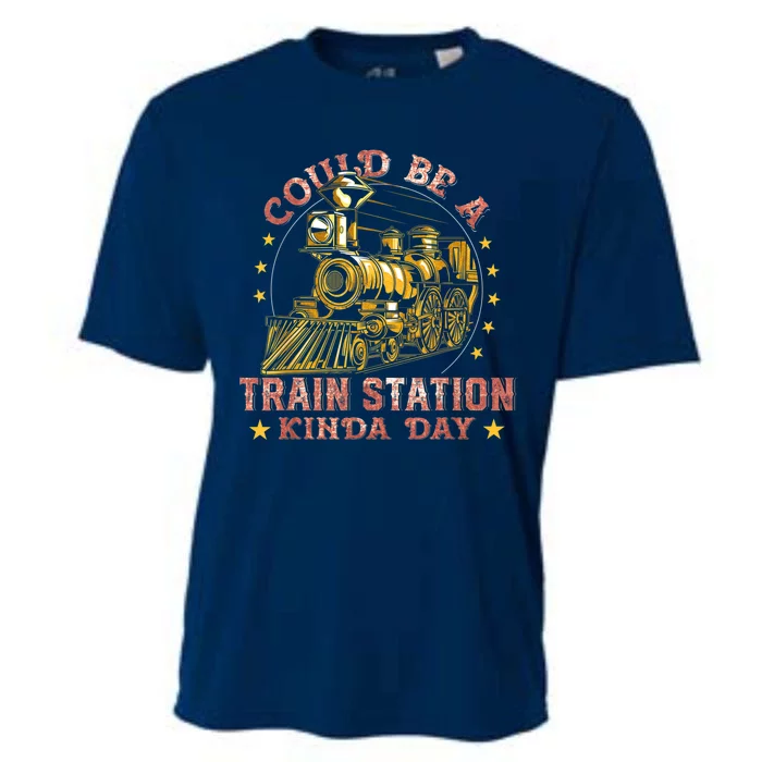 Could Be A Train Station Kinda Day Cooling Performance Crew T-Shirt