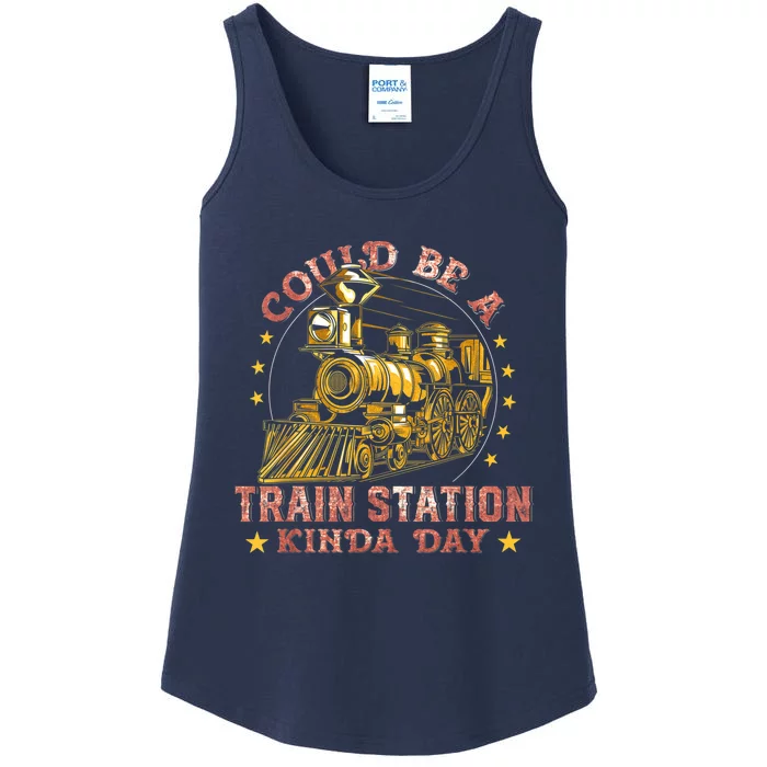 Could Be A Train Station Kinda Day Ladies Essential Tank