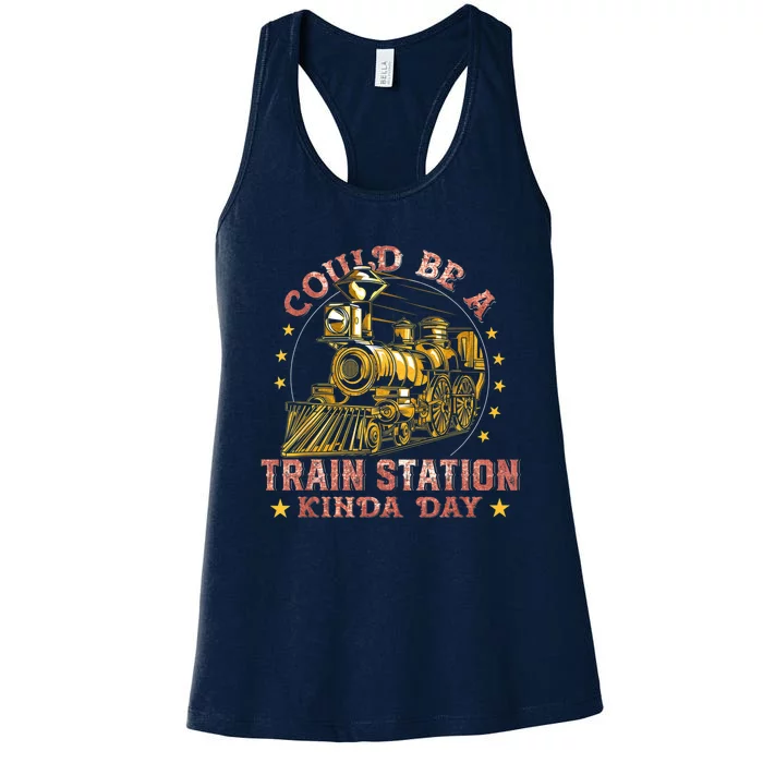 Could Be A Train Station Kinda Day Women's Racerback Tank