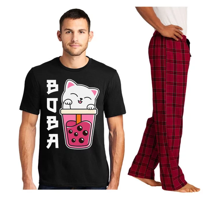 Cat Boba Anime Bubble Tea Neko Girls Kawaii Girls Teen Pajama Set