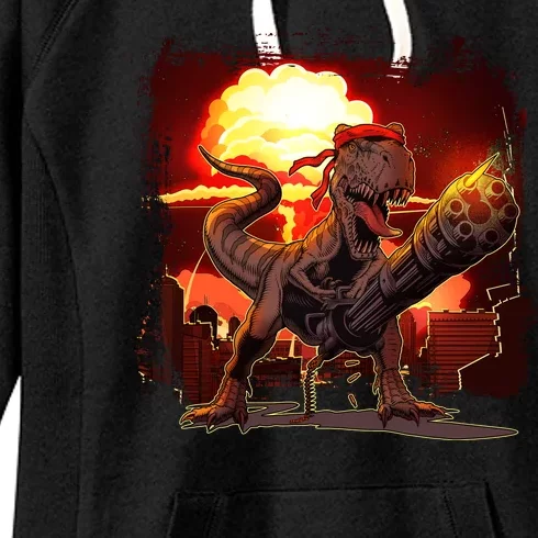 Comic Book Action Hero Movie Trex Dinosaur Women's Fleece Hoodie