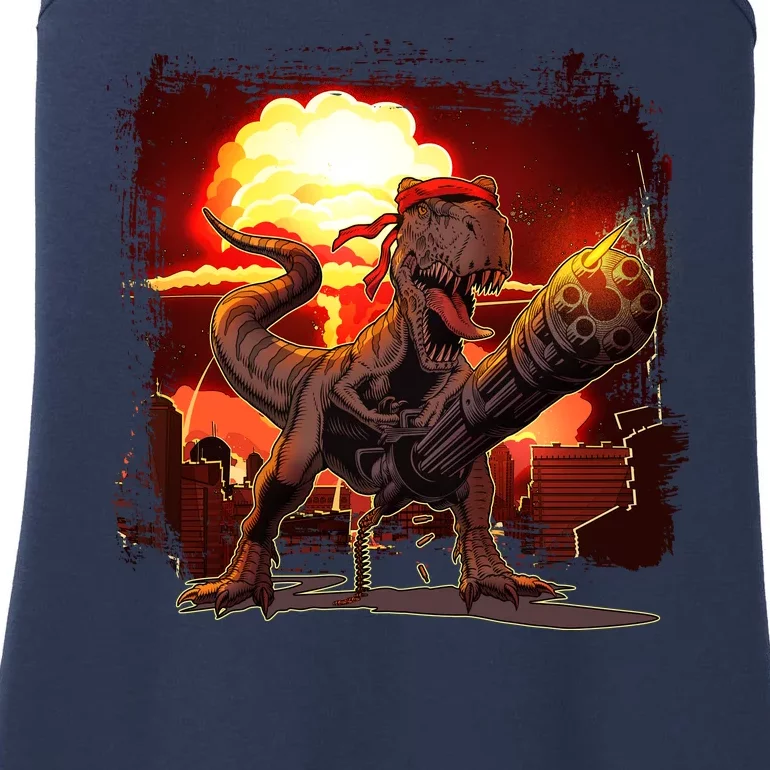 Comic Book Action Hero Movie Trex Dinosaur Ladies Essential Tank