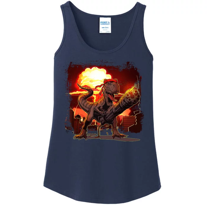 Comic Book Action Hero Movie Trex Dinosaur Ladies Essential Tank