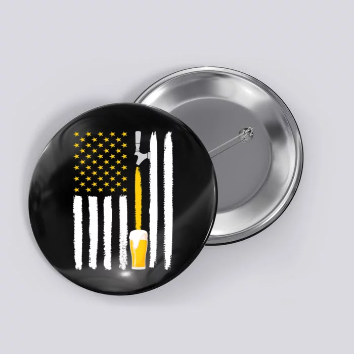 Craft Beer American Flag USA Button