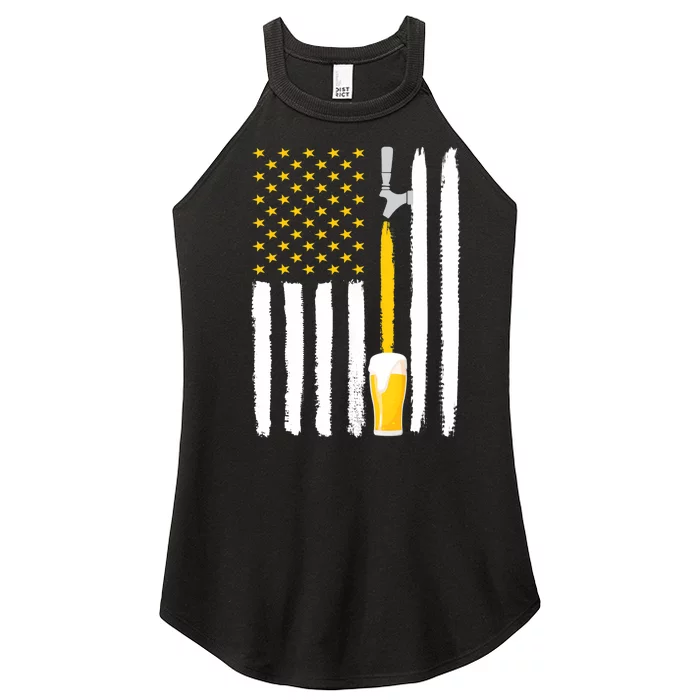 Craft Beer American Flag USA Women’s Perfect Tri Rocker Tank