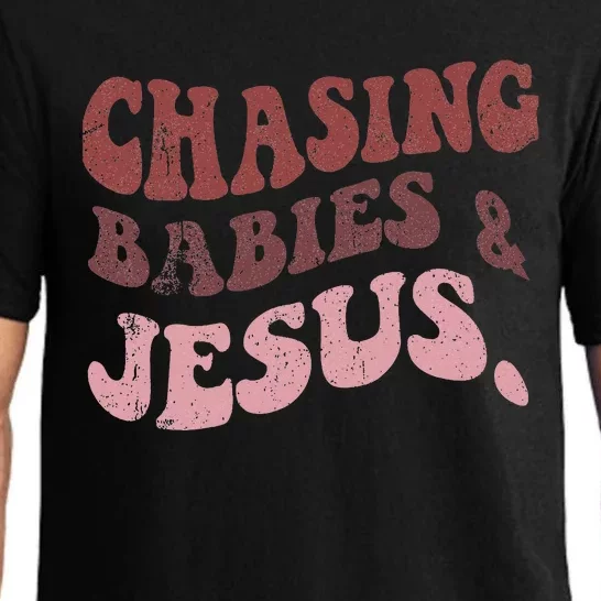 Chasing Babies And Jesus Pajama Set