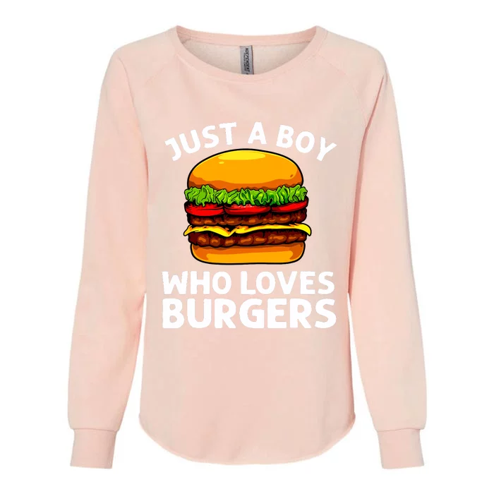 Cool Burger Art For Boy Hamburger Cheeseburger Lover Womens California Wash Sweatshirt