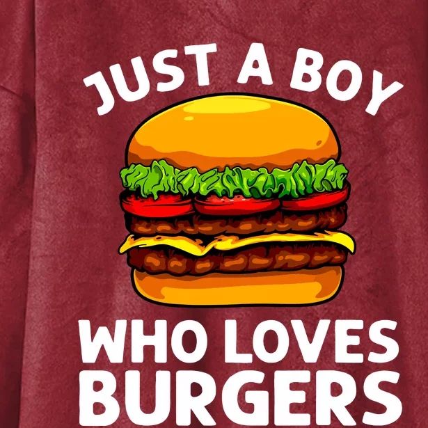 Cool Burger Art For Boy Hamburger Cheeseburger Lover Hooded Wearable Blanket