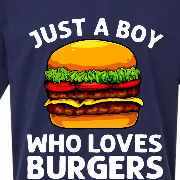 Cool Burger Art For Boy Hamburger Cheeseburger Lover Sueded Cloud Jersey T-Shirt