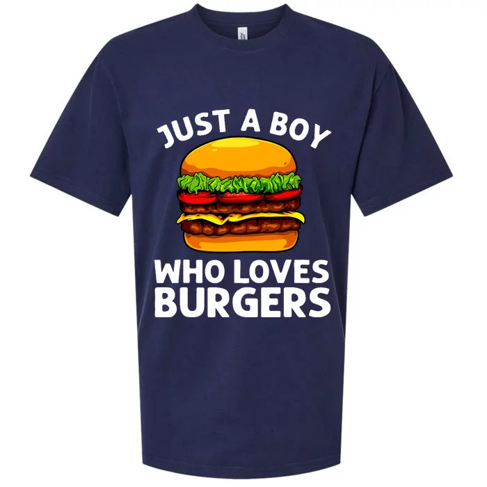 Cool Burger Art For Boy Hamburger Cheeseburger Lover Sueded Cloud Jersey T-Shirt