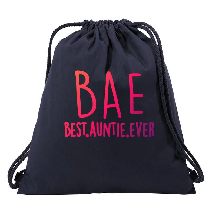 Cool Best Auntie Ever Bae Funny Gift Jumper Drawstring Bag