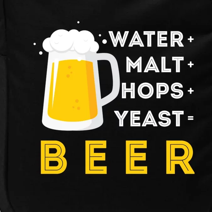 Craft Beer And Homebrewing Or Water Malt Hops Yeast Beer Gift Impact Tech Backpack