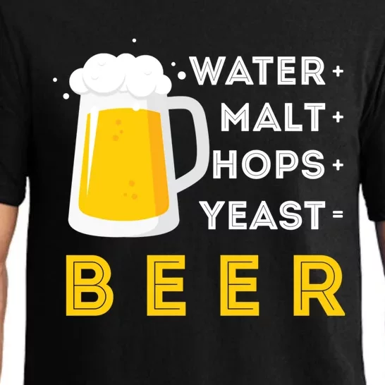 Craft Beer And Homebrewing Or Water Malt Hops Yeast Beer Gift Pajama Set