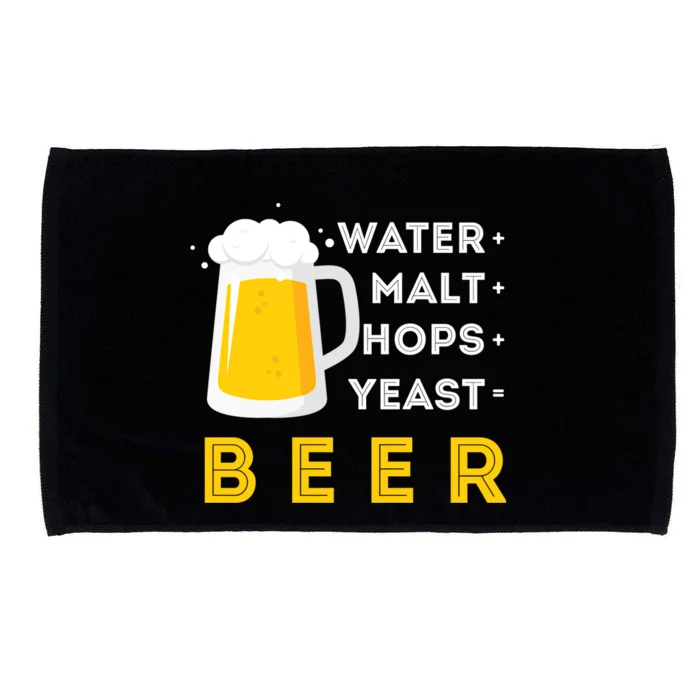 Craft Beer And Homebrewing Or Water Malt Hops Yeast Beer Gift Microfiber Hand Towel