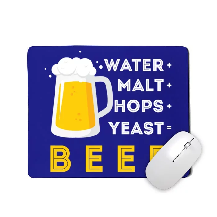 Craft Beer And Homebrewing Or Water Malt Hops Yeast Beer Gift Mousepad