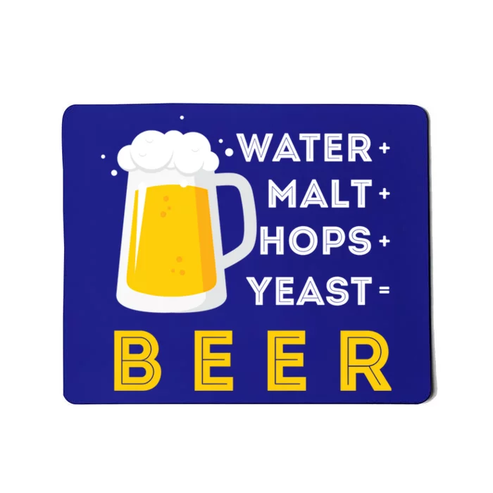 Craft Beer And Homebrewing Or Water Malt Hops Yeast Beer Gift Mousepad