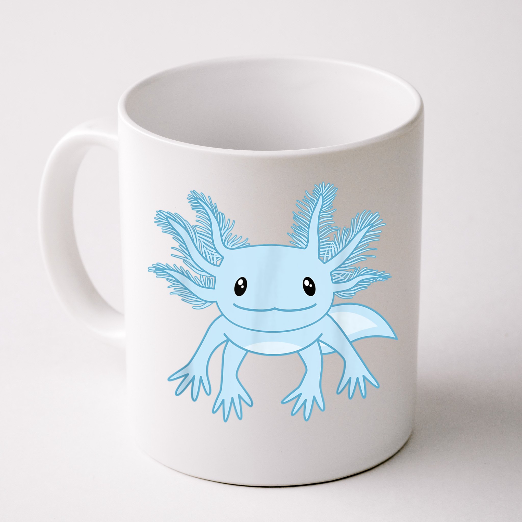 Cute Blue Axolotl Kawaii Aesthetic Axolotls Front & Back Coffee