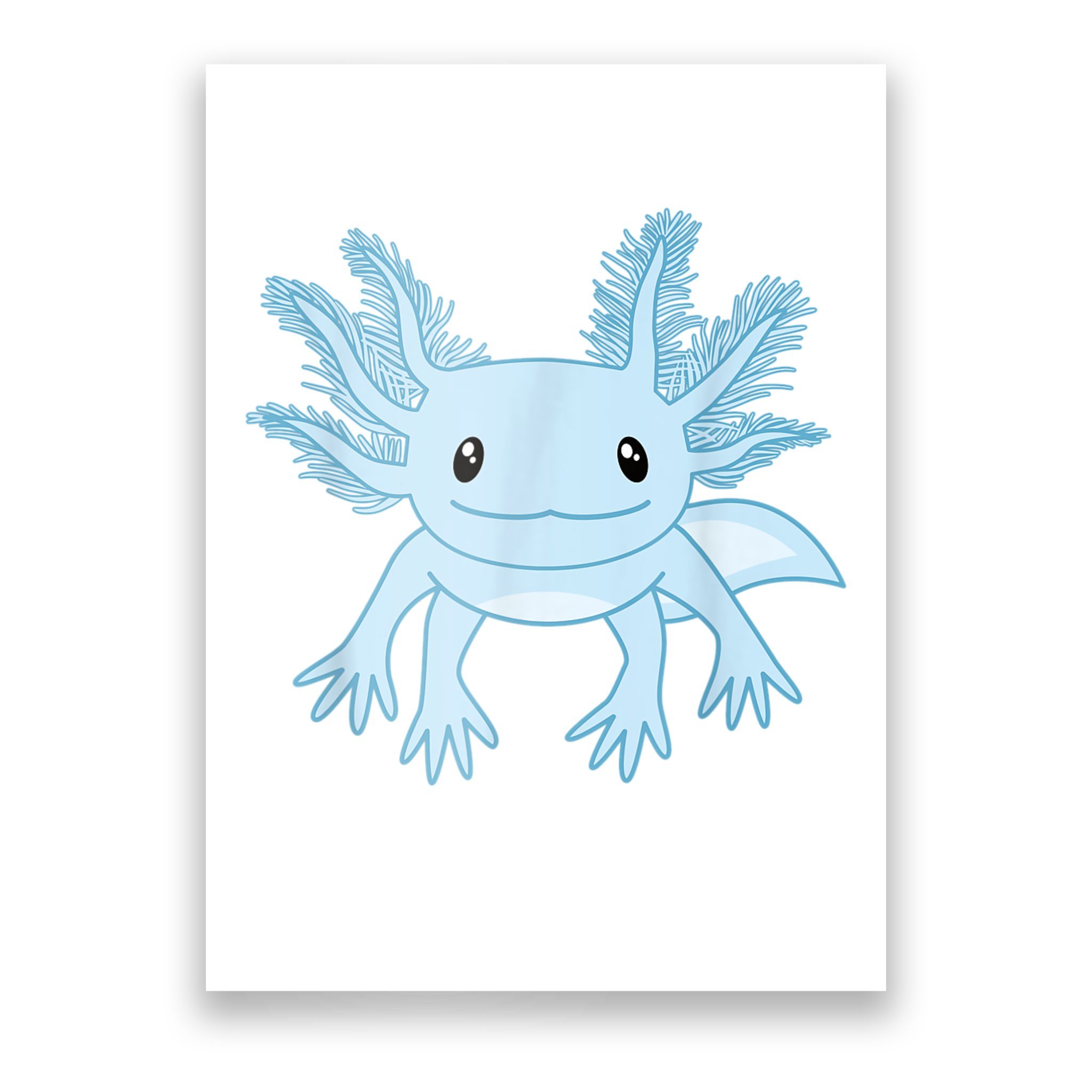 Cute Blue Axolotl Kawaii Aesthetic Axolotls Front & Back Coffee