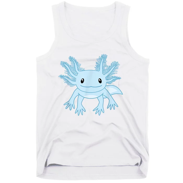 Cute Blue Axolotl Kawaii Aesthetic Axolotls Tank Top