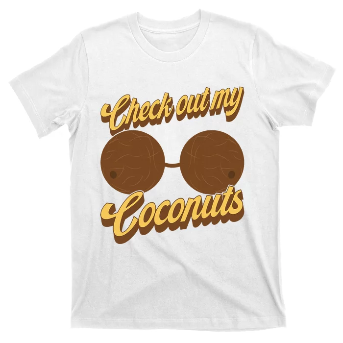 Coconut Bra Adult Check Out My Coconuts Shell Bra T-Shirt