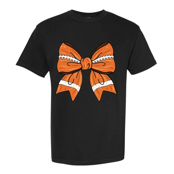 Coquette Bow American Football Thanksgiving Garment-Dyed Heavyweight T-Shirt