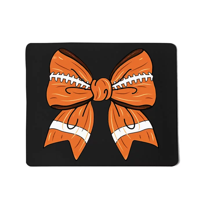 Coquette Bow American Football Thanksgiving Mousepad