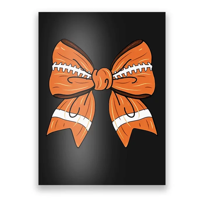 Coquette Bow American Football Thanksgiving Poster