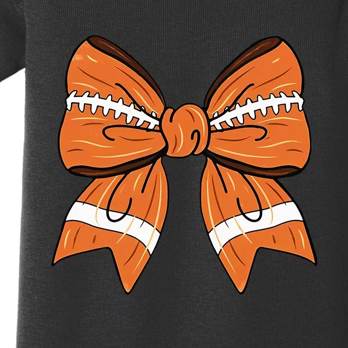 Coquette Bow American Football Thanksgiving Baby Bodysuit